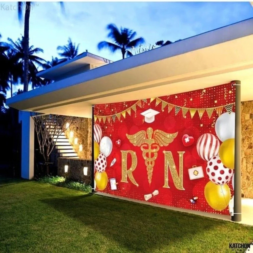 New KatchOn, RN Banner for Nurse Party Decorations - Large, 72x44 Inch | RN Grad